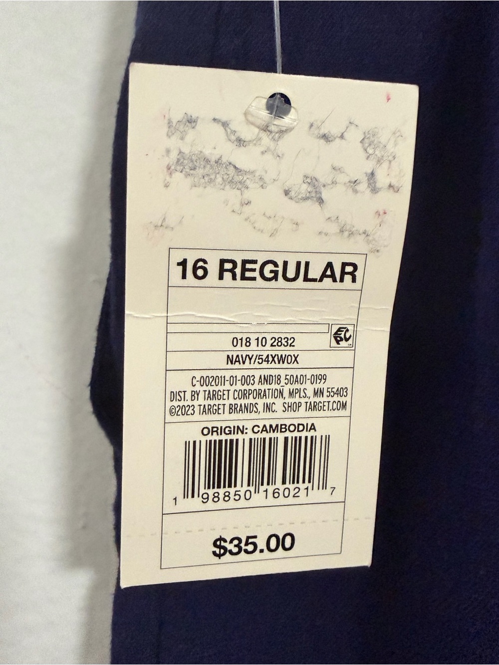 A New Day NWT Navy Linen Blend Cropped Wide Leg Pants Size 16 NWT - Picture 12 of 15